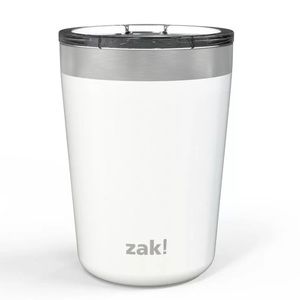 Zak! Designs 12oz Insulated Double Wall Stainless Steel BPA Free Tumbler, White